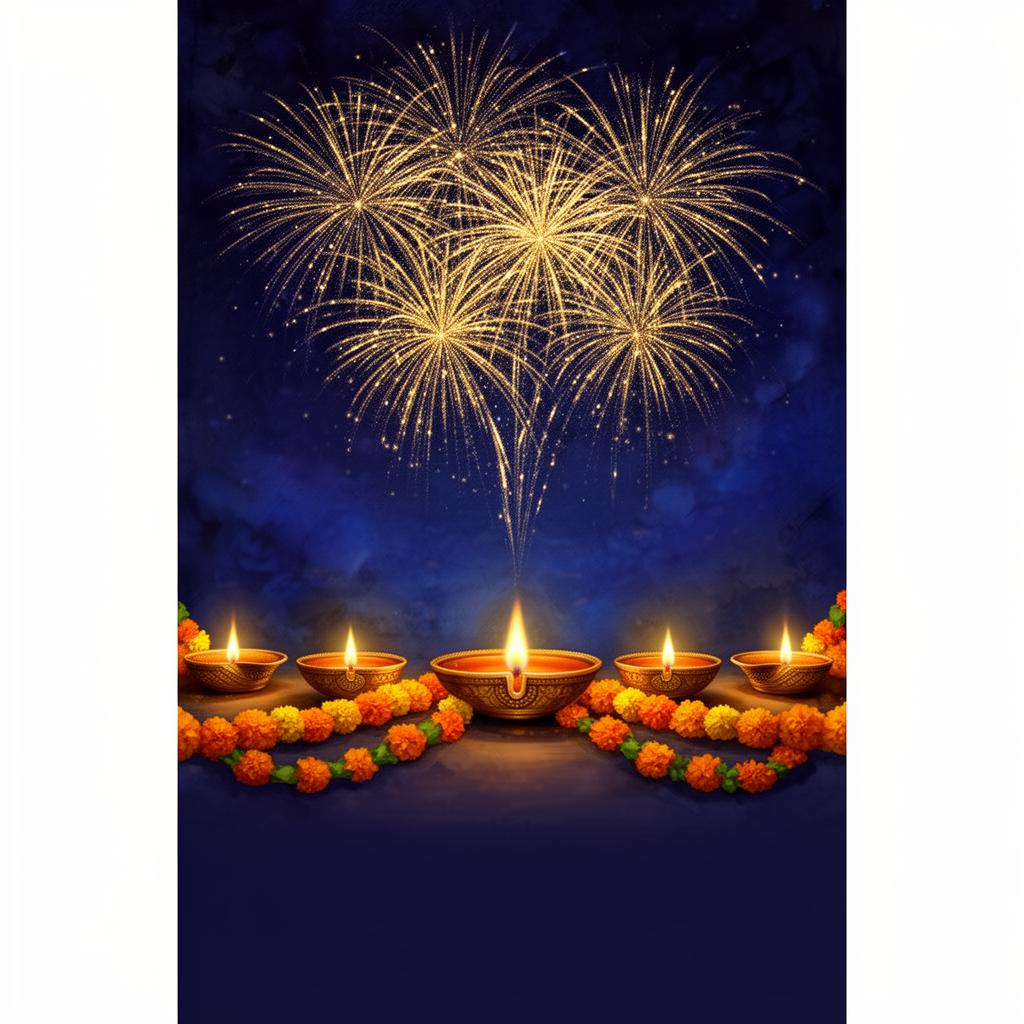 Rangoli Glow Diwali greeting card cover