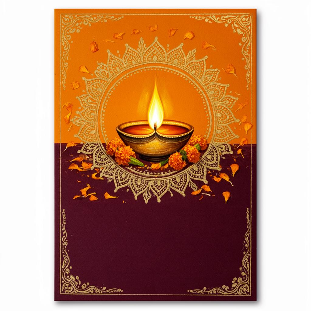 Festival of Lights Diwali greeting card cover